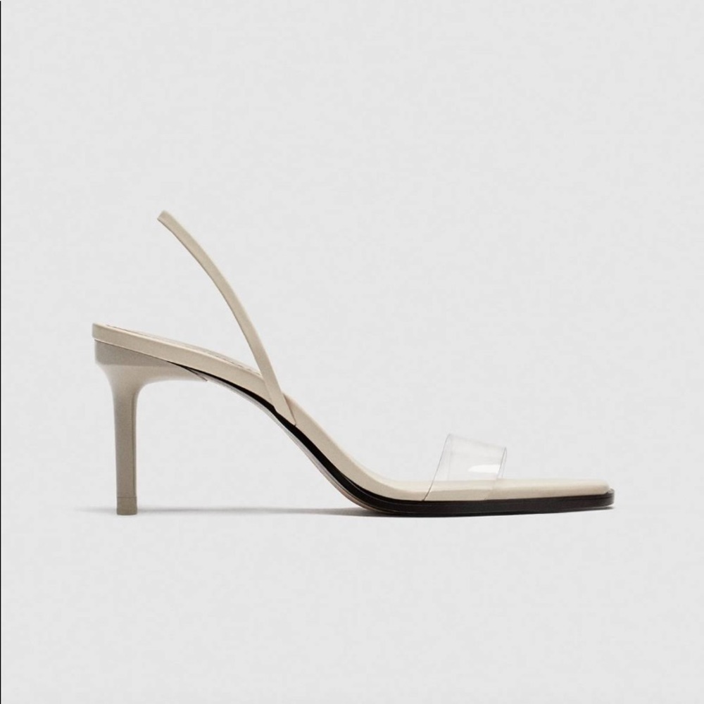Zara Vinyl “naked” Strap sandals